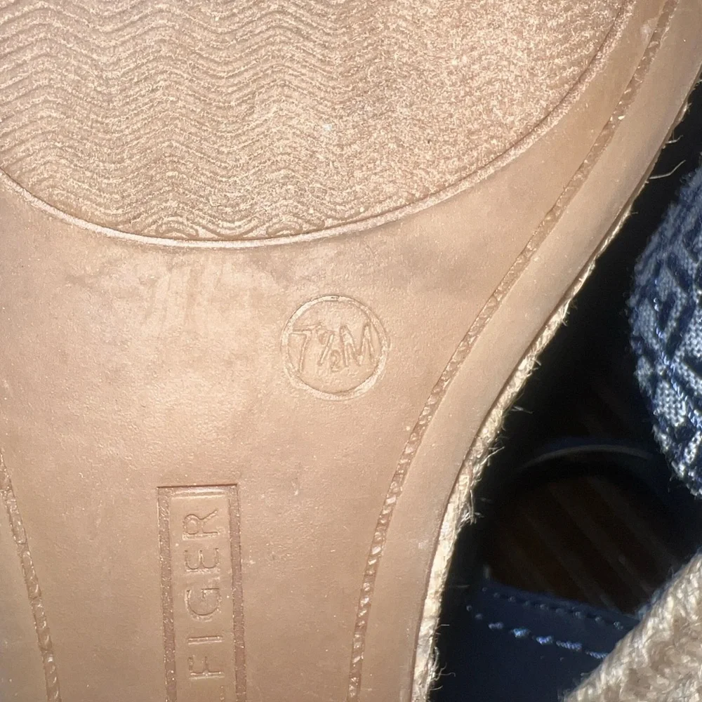Tommy Hilfiger‎ Blue Patterned Espadrilles 7.5